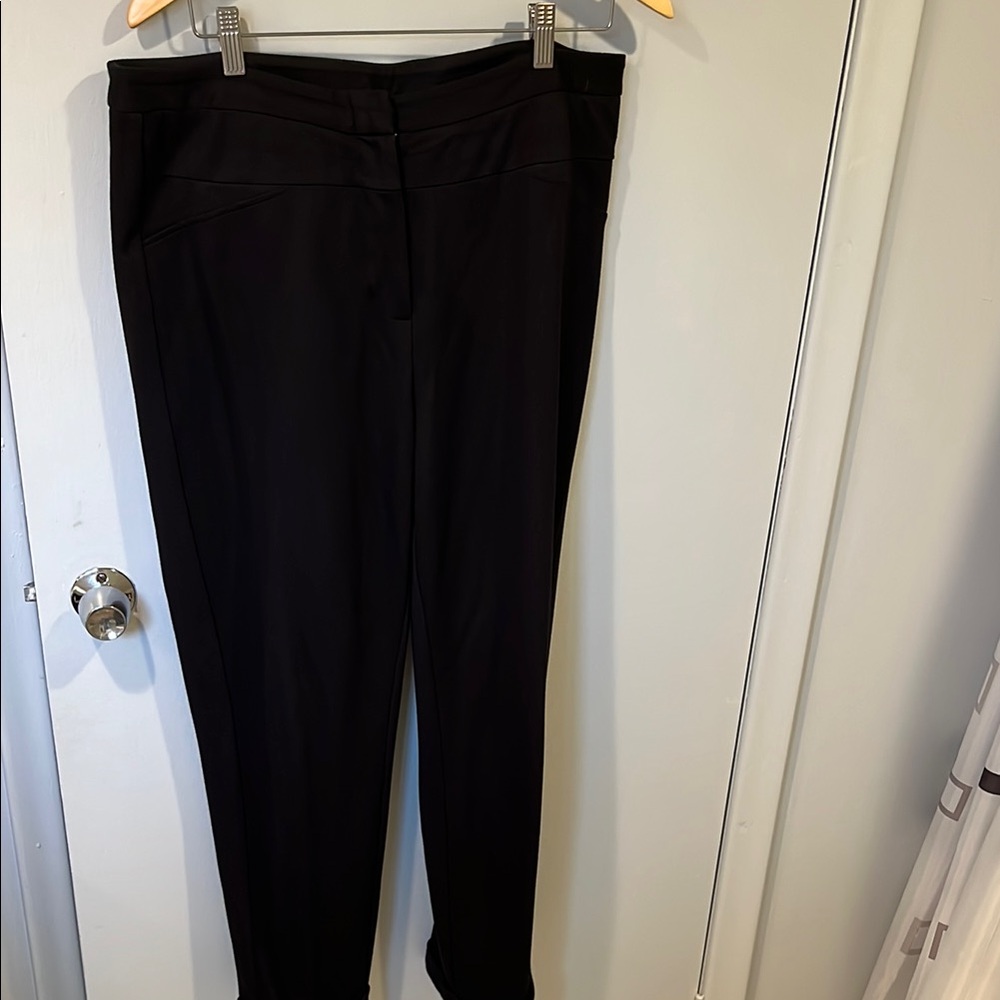 Halston black ankle pants